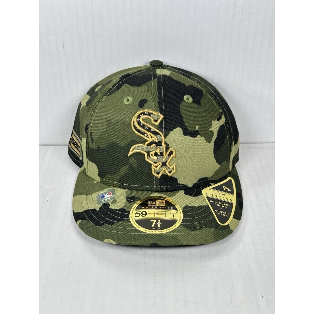 Size 7 3/8 New Era Chicago White Sox Armed Forces Camo 59FIFTY Low Profile Hat